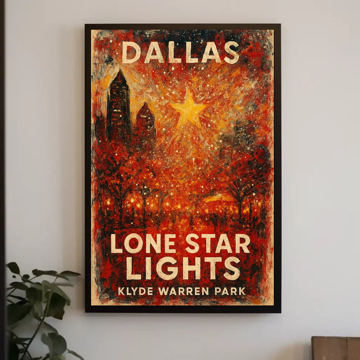 Dallas Lone Star Lights Poster