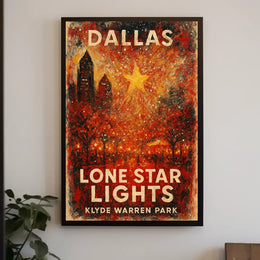 Dallas Lone Star Lights Poster
