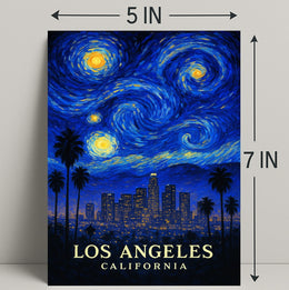 Starry Night Over Los Angeles Poster PosterGoat