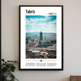 Tabriz Cityscape Urban Modernity Travel Poster PosterGoat