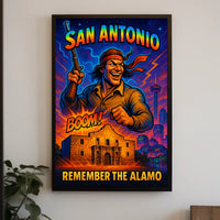 Remember the Alamo San Antonio Tribute Poster