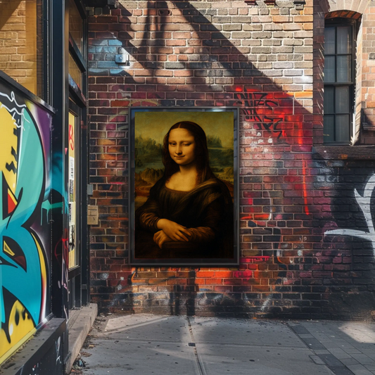 Mona Lisa Winking Classical Art Humor Poster Poster