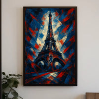 Eiffel Tower in Abstract Colors Poster