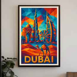 Vibrant Dubai Poster Premium Archival Print 18x24 For Homes