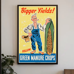 Agriculture Innovation Vintage Art: Mid-Century Propaganda Poster PosterGoat