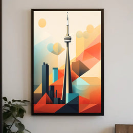 CN Tower in Toronto Skyline Travel Poster