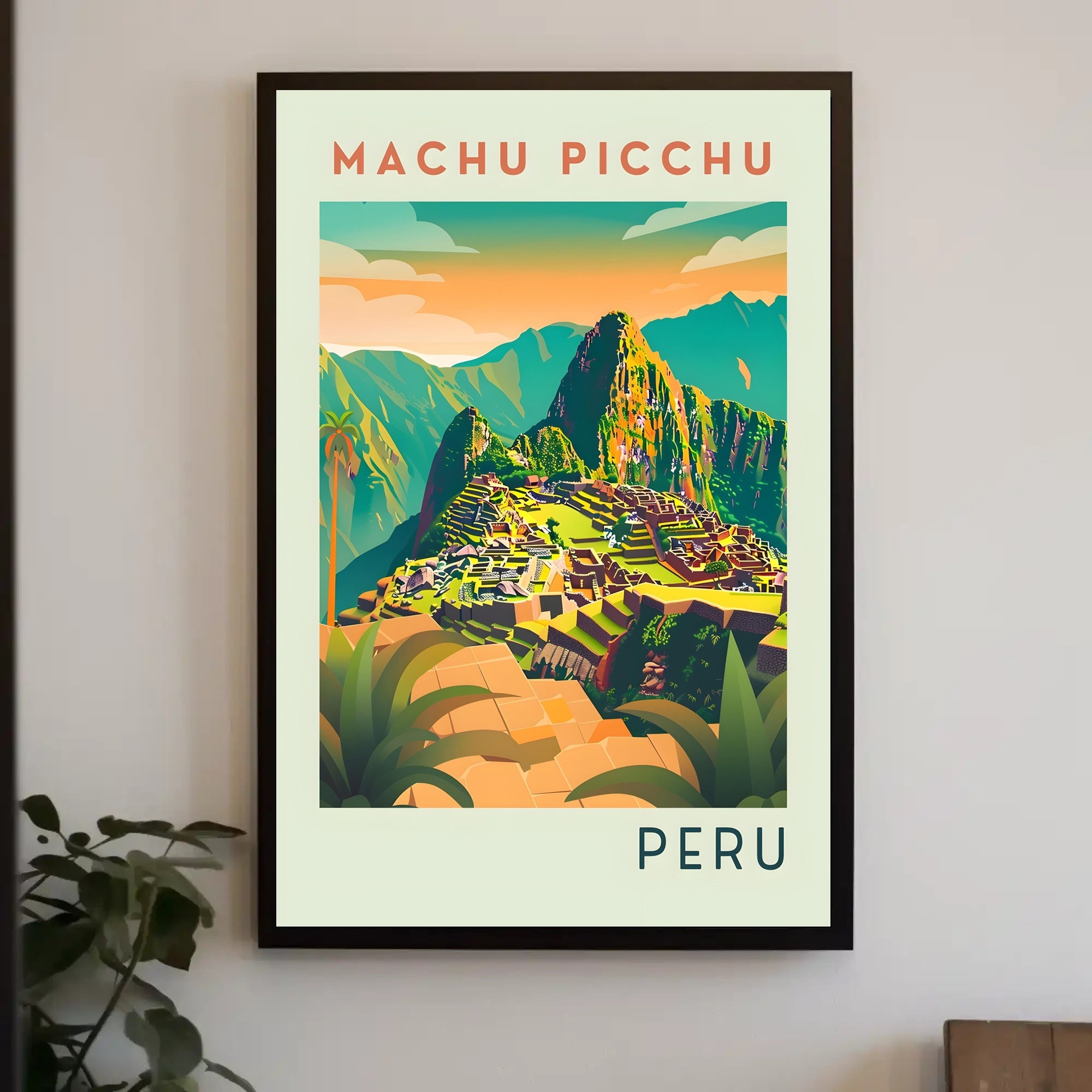 Machu Picchu Adventure: Stylized Travel Poster