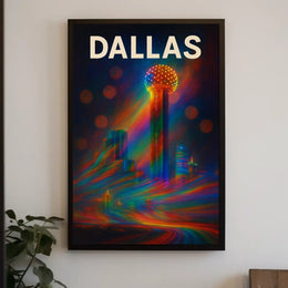 Dallas Skyline Photography Realism Wanderlust Poster