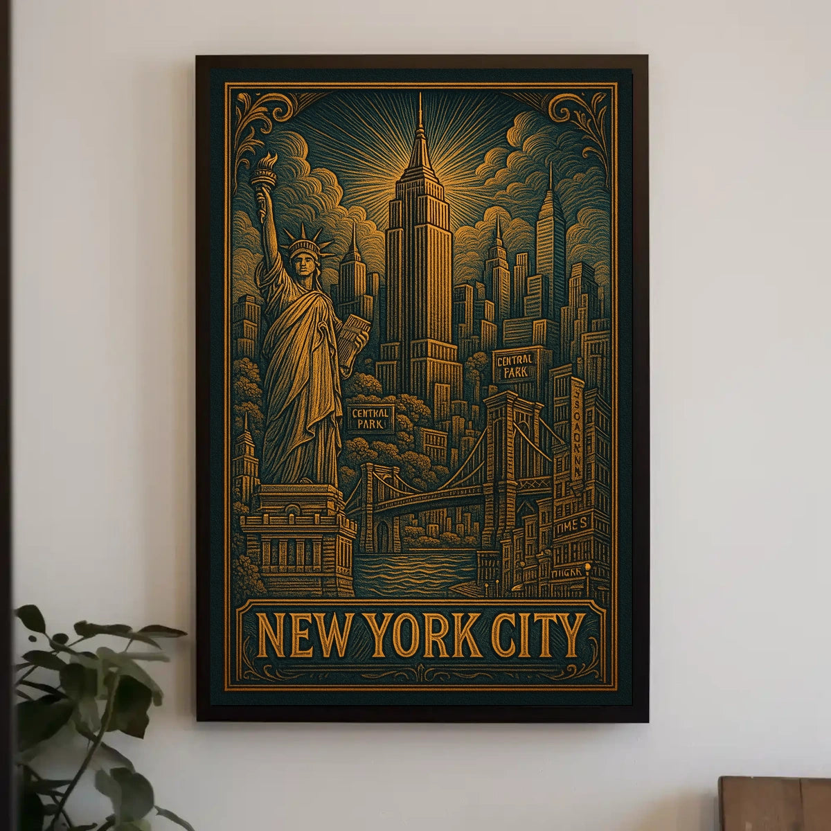 New York City Iconic Landmarks Poster