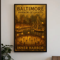 Baltimore Harbor Of Lights Poster