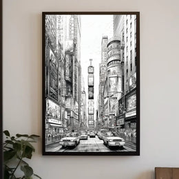 Times Square Urban Vibe Travel Poster