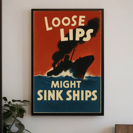 Loose Lips Might Sink Ships Poster