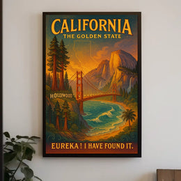 California The Golden State Poster