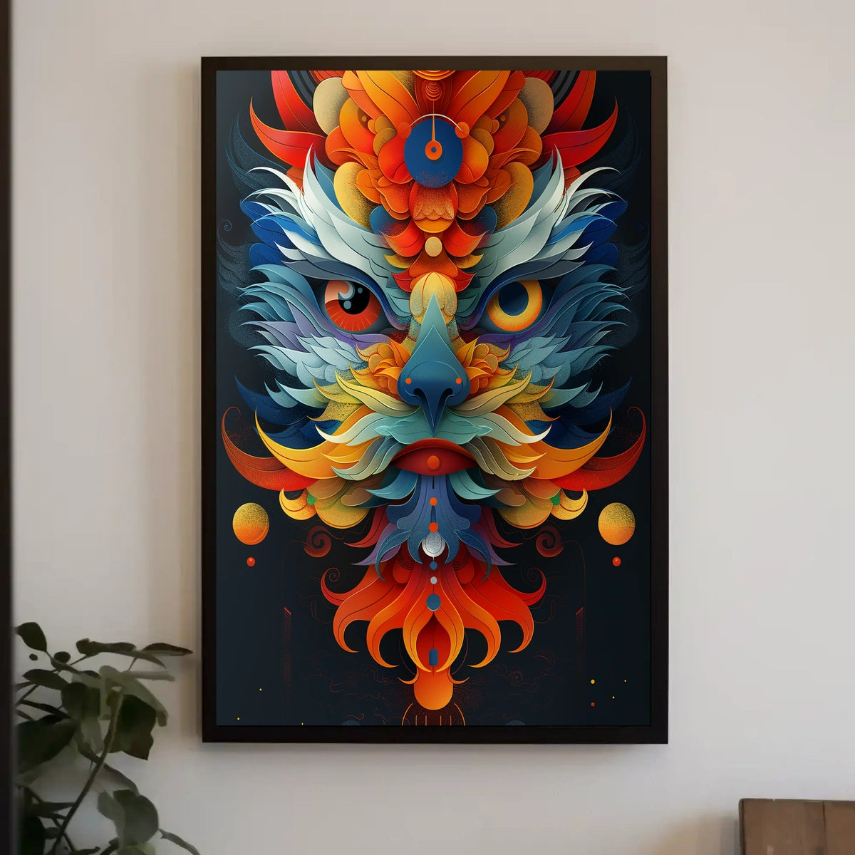 Vibrant Abstract Beast Abstract Poster