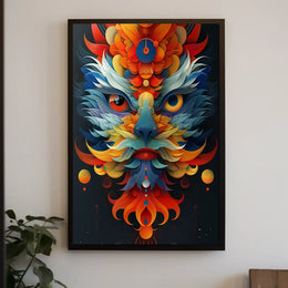 Vibrant Abstract Beast Abstract Poster
