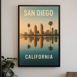 San Diego Skyline Poster
