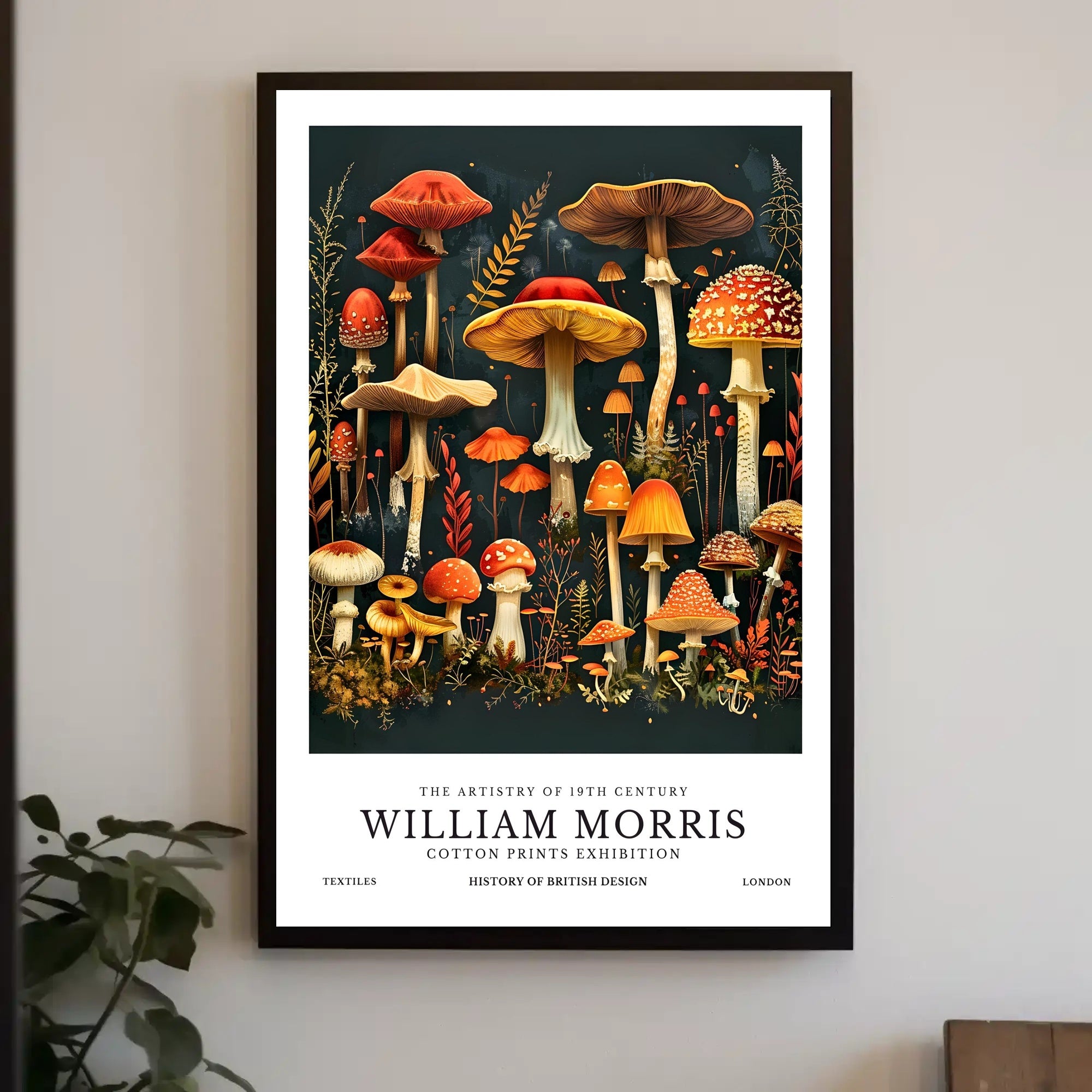 William Morris Cotton Prints Exhibition Poster