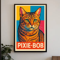 Pixie-Bob Cat Portrait Poster