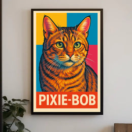 Pixie-Bob Cat Portrait Poster