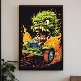 Monster On Wheels Poster