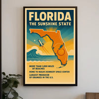 Florida Retro Travel Poster: Explore the Sunshine State