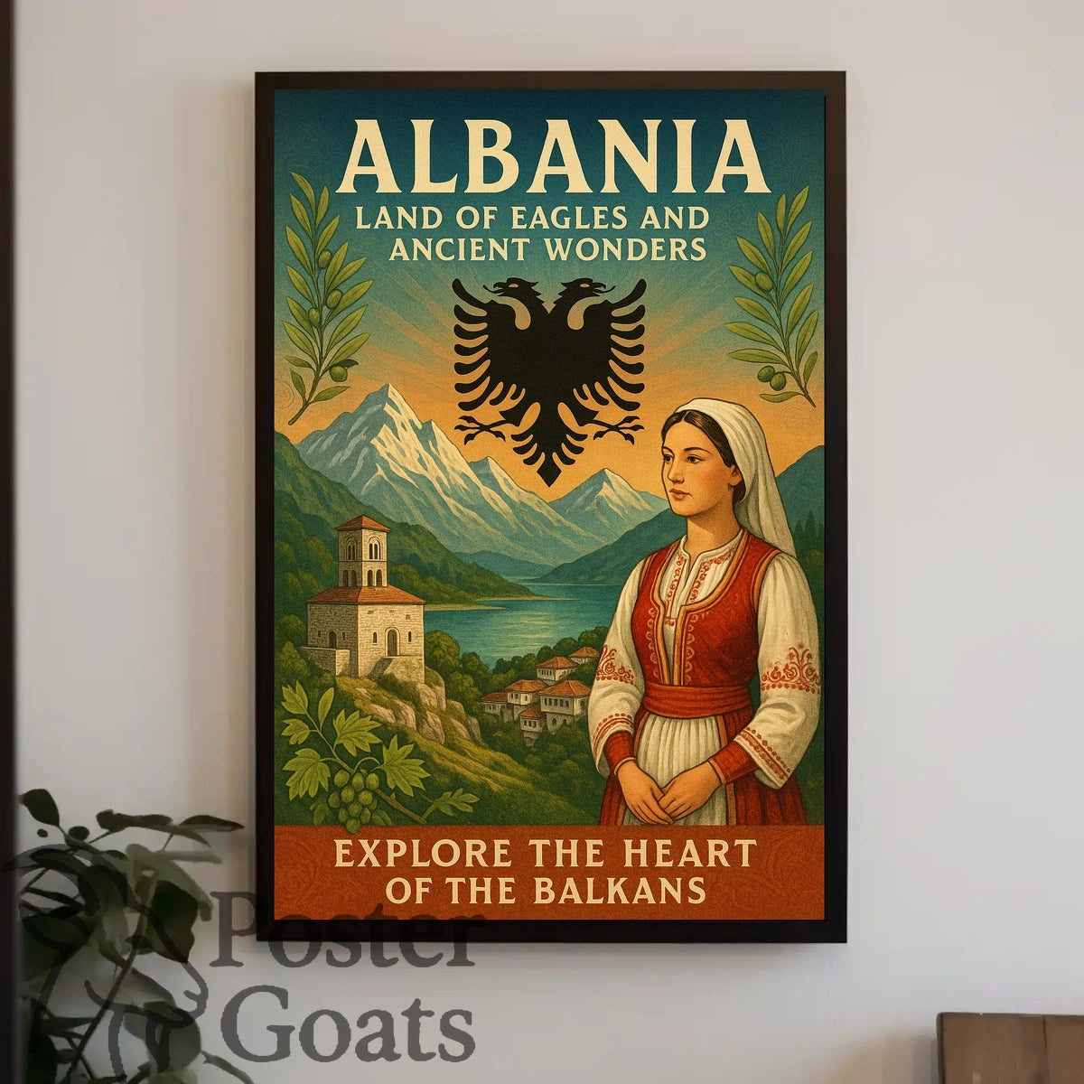 Albania: Land of Eagles Cultural Heritage Travel Poster