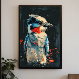 Vibrant Abstract Bird Art Poster for Modern Spaces