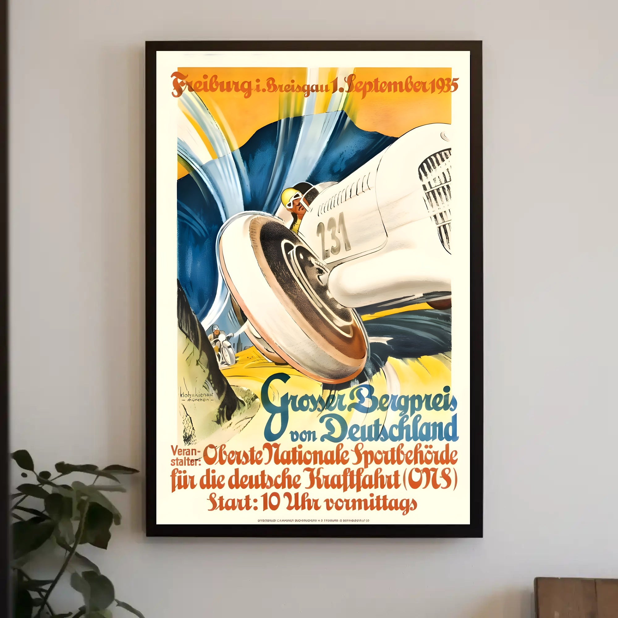 Großer Bergpreis von Deutschland 1935 Poster