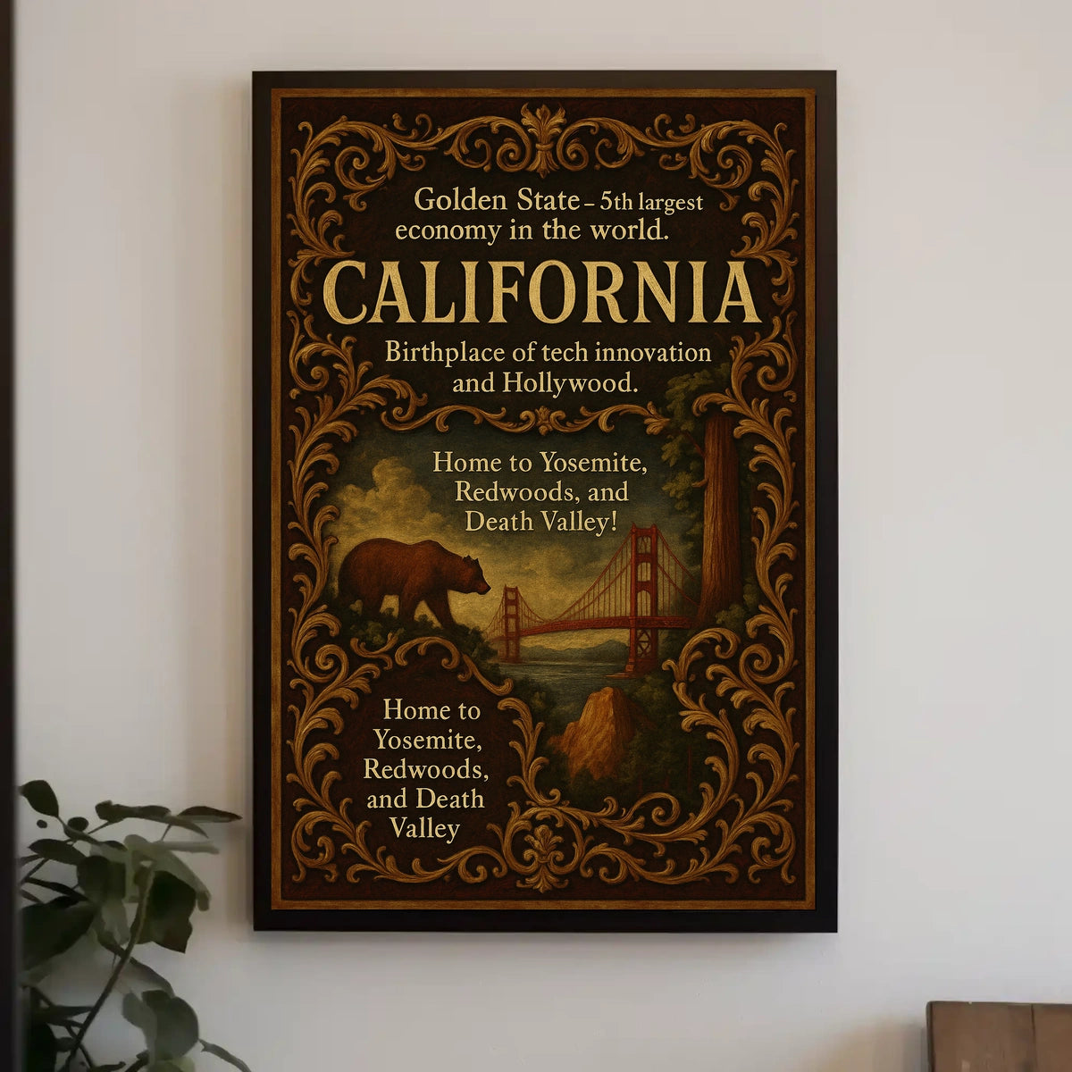 California The Golden State Poster
