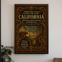 California The Golden State Poster