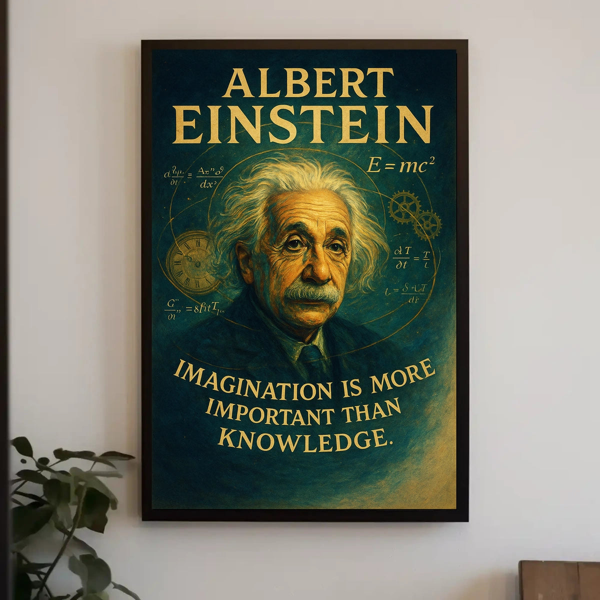 Albert Einstein Imagination Over Poster