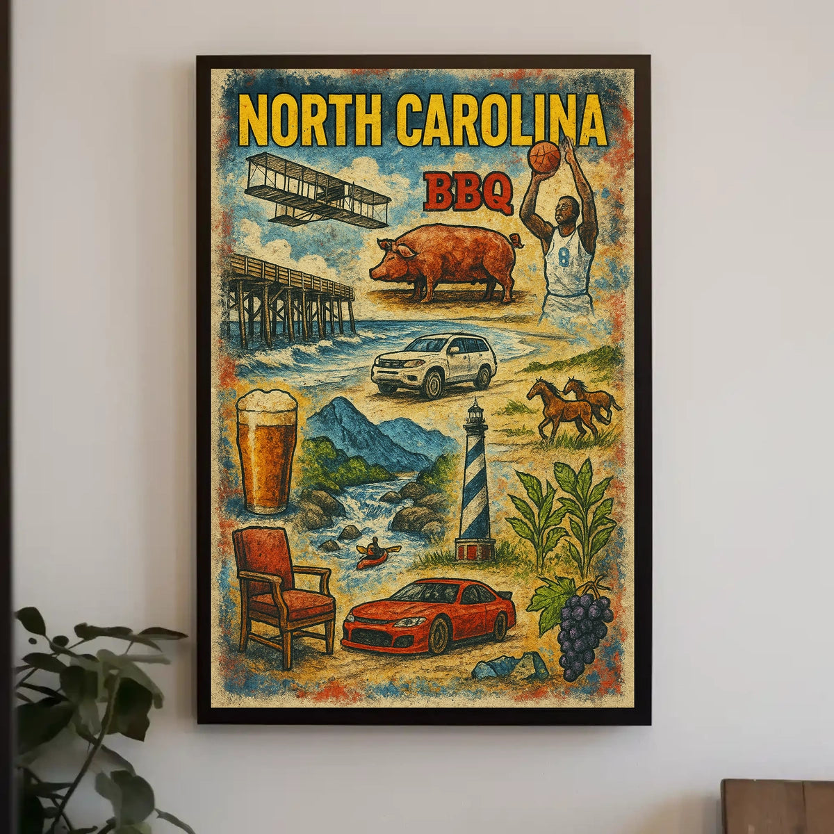 North Carolina Highlights Poster