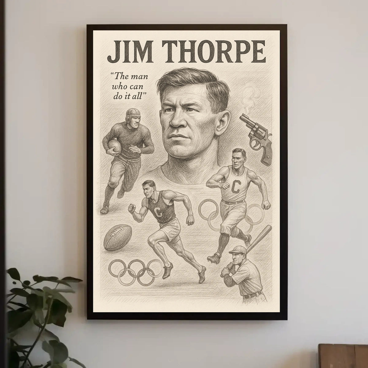 Jim Thorpe Legendary Sports Icon Jim Thorpe Poster