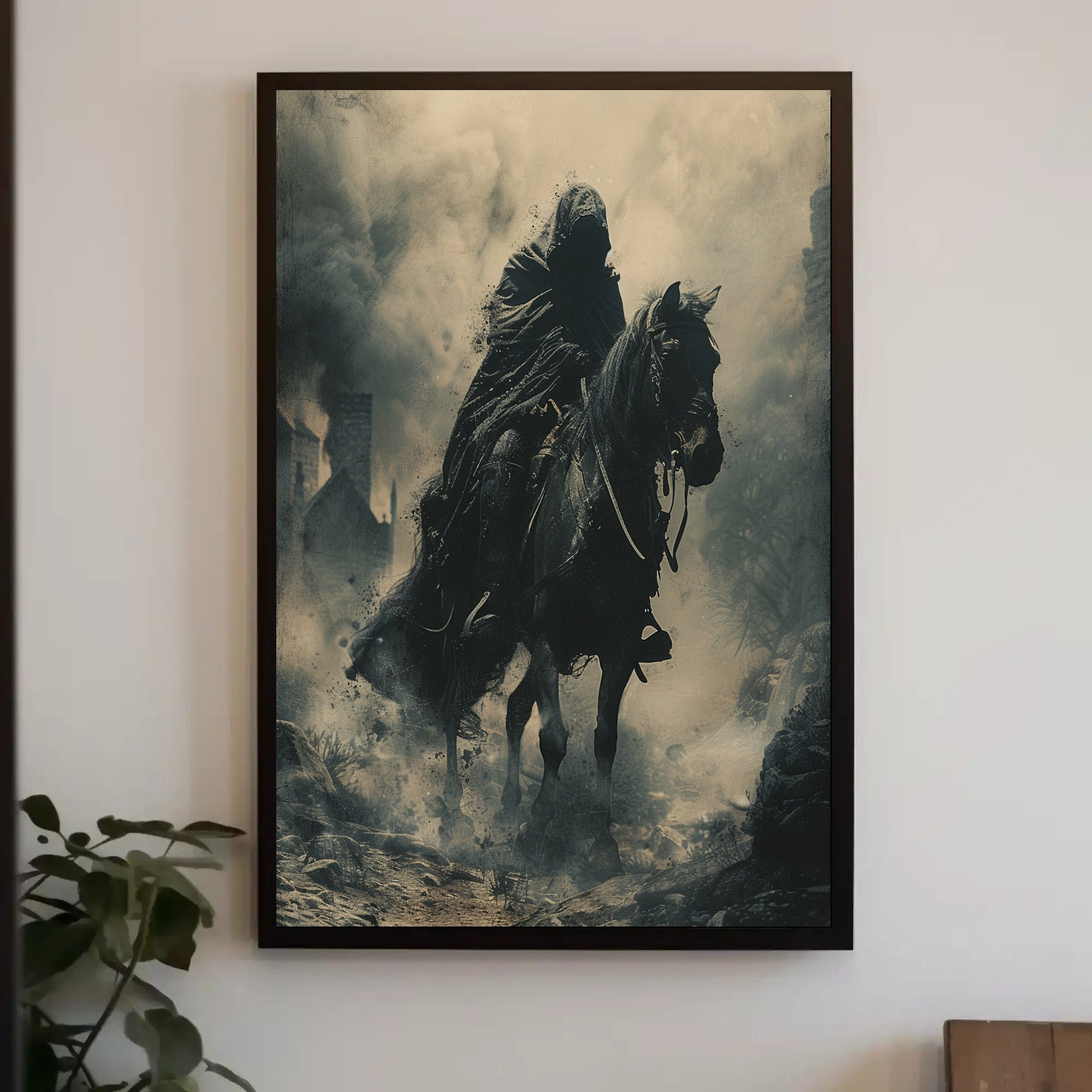 Mysterious Rider in Misty Realm Fantasy or Mythology Poster PosterGoat