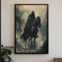 Mysterious Rider in Misty Realm Fantasy or Mythology Poster PosterGoat