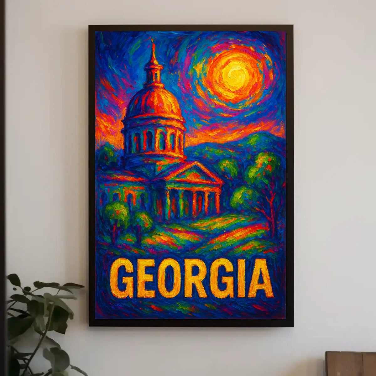 Georgia State Capitol Vibrant Poster