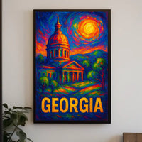 Georgia State Capitol Vibrant Poster