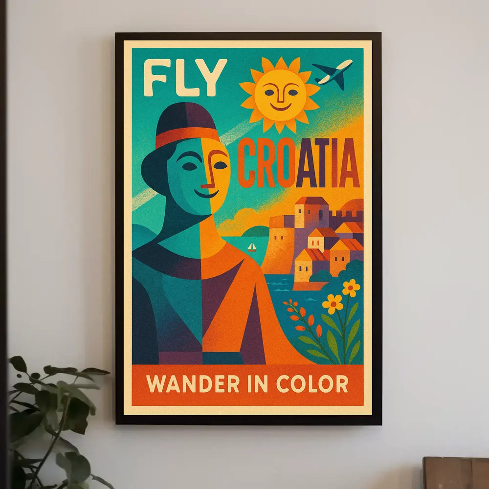 Vibrant Croatia Travel Poster for Cultural Exploration PosterGoat