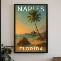 Naples Florida Coastal Serenity Poster Art Print Decor