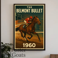 Belmont Bullet Vintage Sports Racing Poster