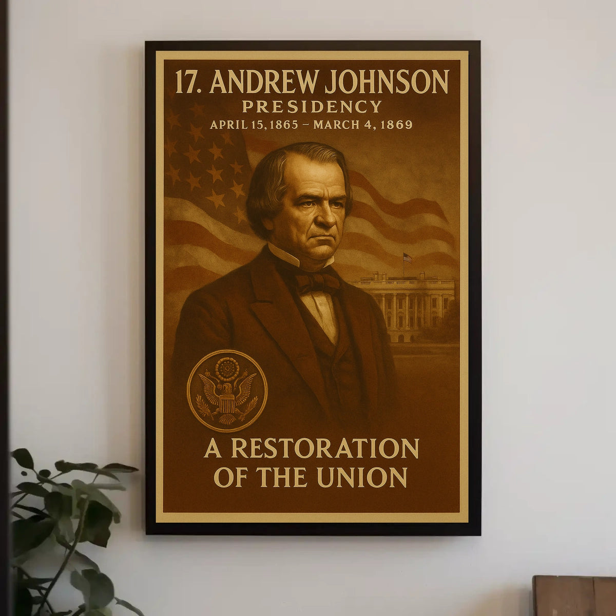 Andrew Johnson Historic Legacy Presidential Poster