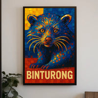 Binturong Mosaic Art Poster