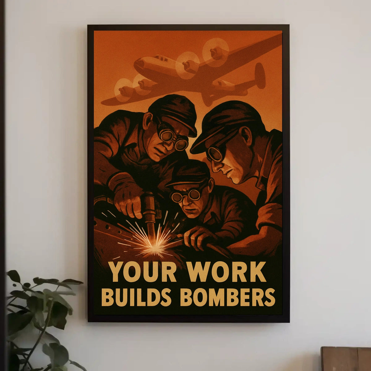 Your Work Builds Bombers Poster