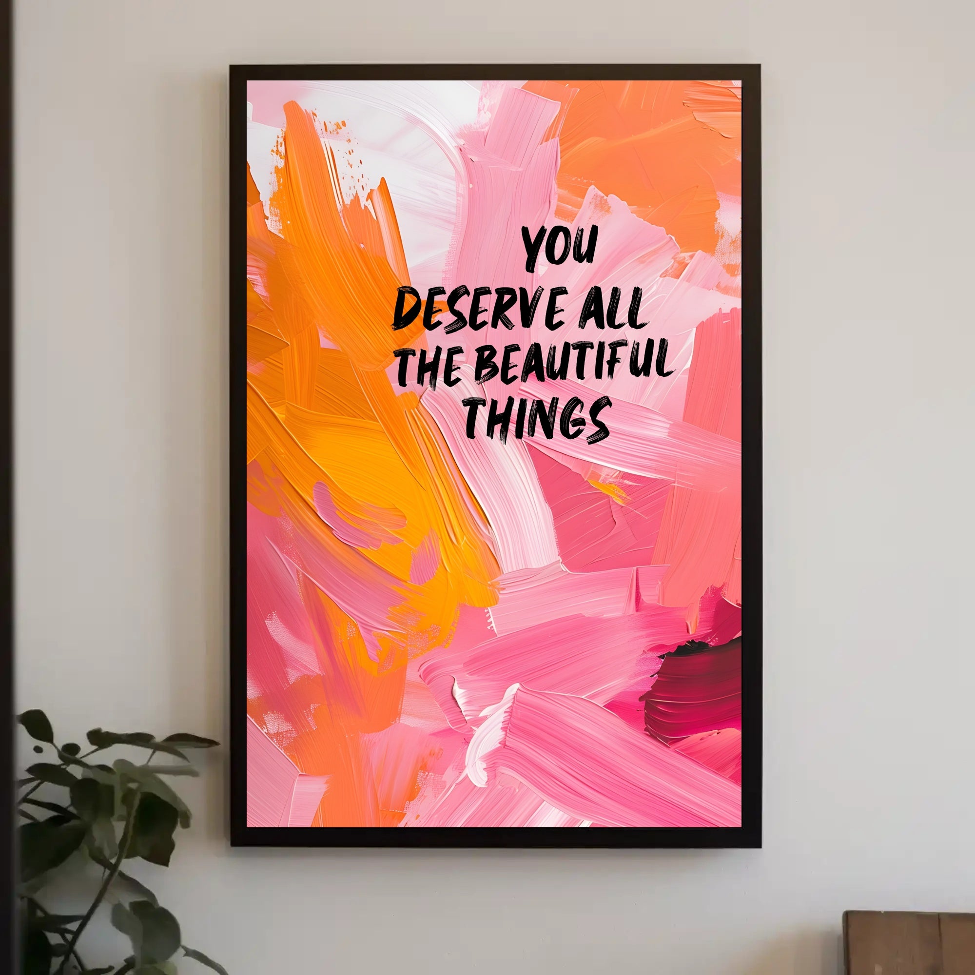 Vibrant Inspirational Art with Uplifting Brushstrokes Motivational Poster PosterGoat