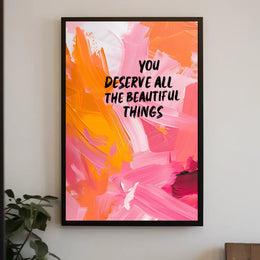 Vibrant Inspirational Art with Uplifting Brushstrokes Motivational Poster PosterGoat