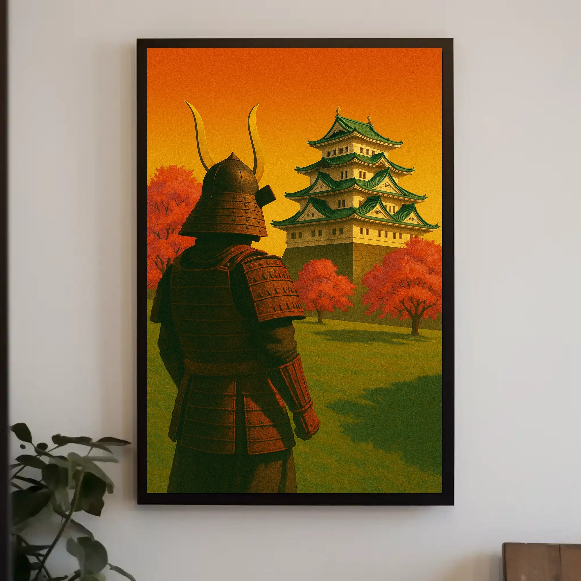 Samurai at Sunset Poster PosterGoat
