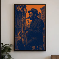 Harlem Jazz Vibes Saxophone Music or Concert Poster