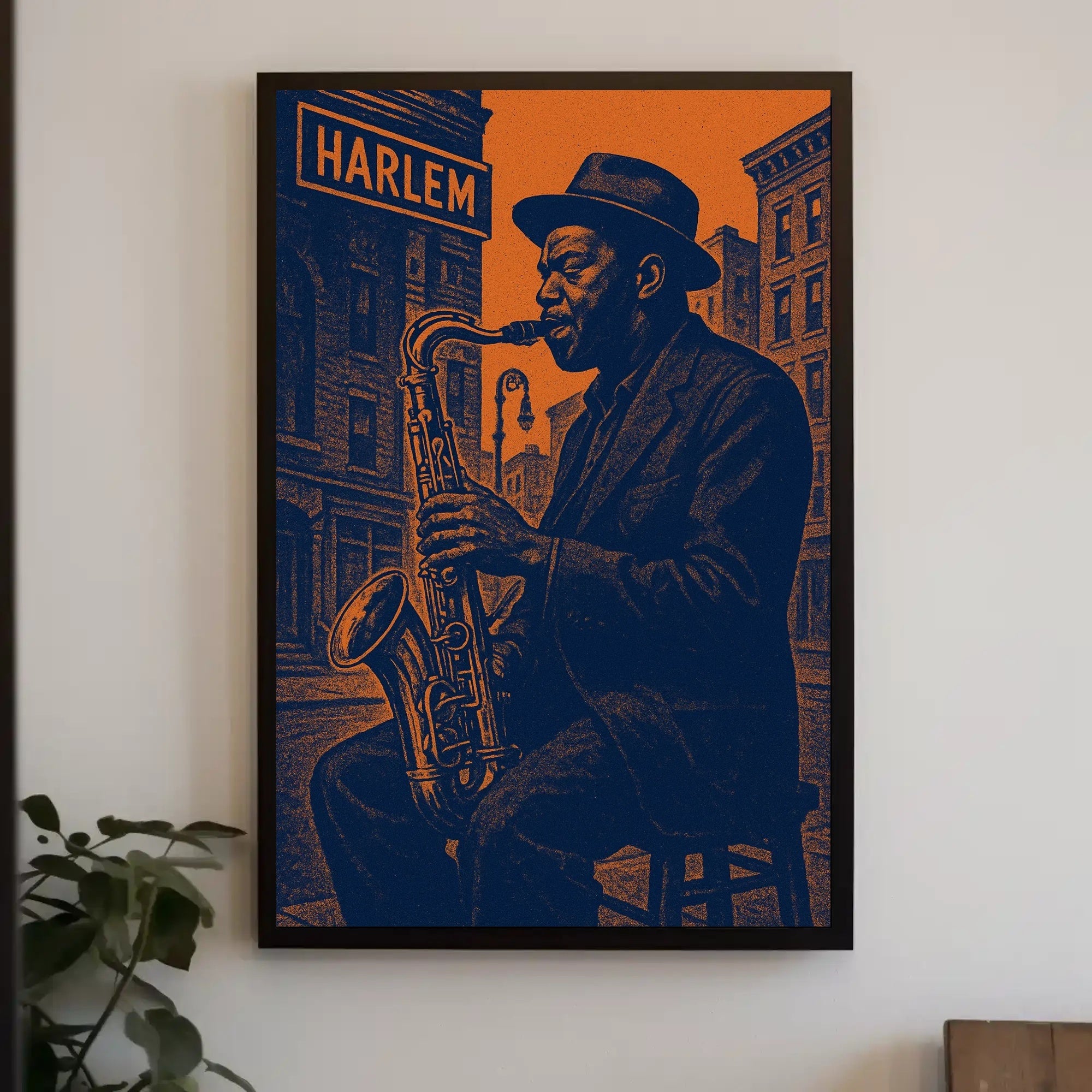 Harlem Jazz Vibes Saxophone Music or Concert Poster