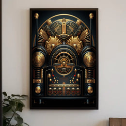 Vintage Steampunk Mechanical Art Print - Abstract or Artistic Poster