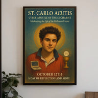 St. Carlo Acutis Cyber Apostle of the Eucharist Poster